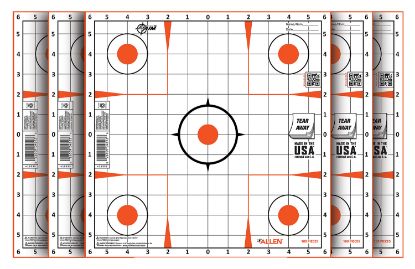 Picture of Ez-Aim 15333100 Sight-In Grid Paper Self-Adhesive 12" X 12" Orange/White 100 Per Pack 