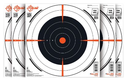 Picture of Ez-Aim 15334100 Shooting Target Bullseye Paper Hanging 12" X 12" Black/White 100 Per Pack 