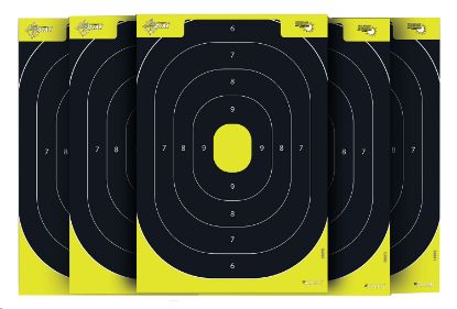 Picture of Ez-Aim 1537230 Splash Reactive Ipsc Silhouette Paper Hanging 12.50" W X 18.25" H Chartreuse/Black 30 Per Pkg 