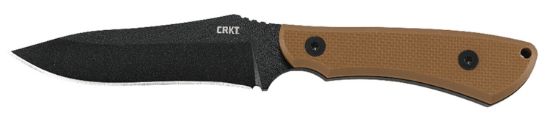 Picture of Crkt 2083 Ramadi 4.37" Fixed Plain Black Matte Baked-On Anti Rust Sk-5 Steel Blade/Coyote Textured G10 Handle Includes Sheath 
