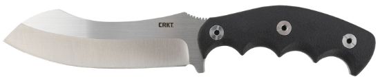 Picture of Crkt 2866 Catchall 5.51" Fixed Sheepsfoot Plain Brushed Satin 8Cr13mov Ss Blade/Black Grn W/Rubber Overlay Handle Includes Sheath 