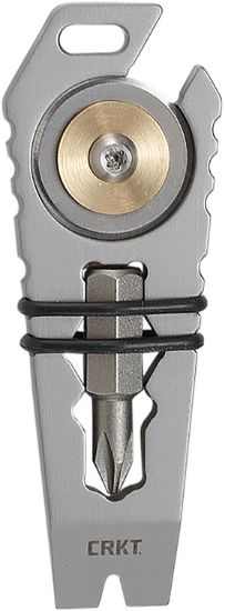 Picture of Crkt 9913 Pry Cutter Keychain Tool Silver Stainless Steel 2.61" Long Features Bottle Opener/Cord Cutter//Hex Wrench & Bit 