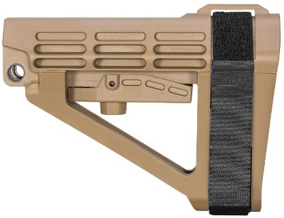 Picture of Sb Tactical Sba4x02sb Sba4 X Synthetic Flat Dark Earth 5-Position Adjustable For Ar-Platform (Tube Not Included) 