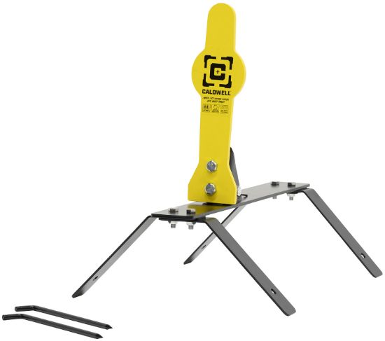 Picture of Caldwell 1178560 Auto Reset 33% Rifle Yellow Ar500 Steel Pepper Popper Includes Ground Stakes 