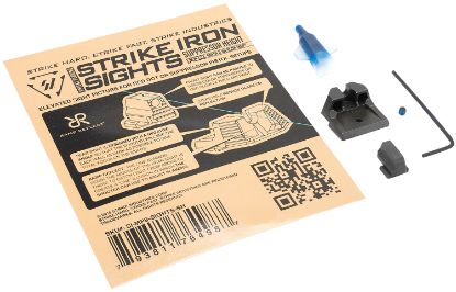 Picture of Strike Industries Mp9sightssh Strike Iron Sights-Suppressor Height Black | Black Front Sight Black Rear Sight 