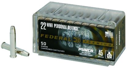 Picture of Federal Pd22wmr1 Premium Personal Defense Punch 22 Wmr 45 Gr Jacket Hollow Point 50 Per Box/ 60 Case 