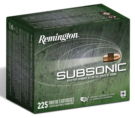 Picture of Remington Ammunition 21249 Subsonic Rimfire 22 Lr 40 Gr Hollow Point 225 Per Box/ 10 Cs 