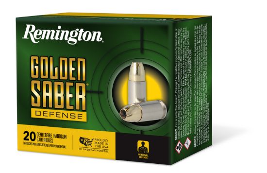 Picture of Remington Ammunition 27600 Golden Saber Defense 357 Mag 125 Gr Brass Jacket Hollow Point 20 Per Box/ 25 Case 