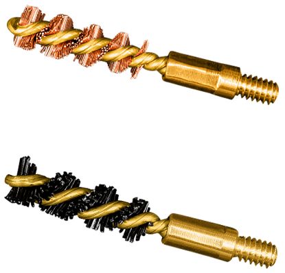 Picture of Otis Fg317nb Bore Brush Set 17 Hmr/177 Cal/177 Wsm 5-40" Thread 1" Long Bronze/Nylon Bristles 2 Per Pkg 