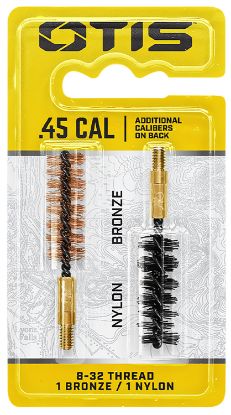 Picture of Otis Fg345nb Bore Brush Set 44 Mag/458/45/460/450/454 Cal 8-32" Thread 2" Long Bronze/Nylon Bristles 2 Per Pkg 