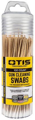Picture of Otis Fg241100 Gun Cleaning Swabs Cotton/Wood 6" Long 100 Includes Reusable Storage Tube 