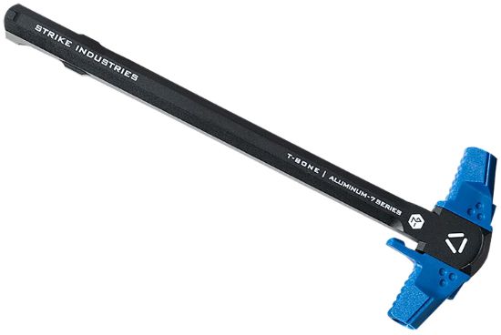 Picture of Strike Industries Ar-Tbch-223-Bk-Blu T-Bone Charging Handle .223/5.56X45mm Nato Blue Polymer Handles Aluminum Shaft For Ar-15 