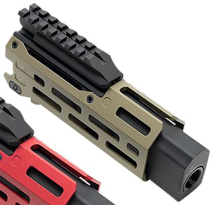 Picture of Strike Industries Cevohg6fde Strike 6" M-Lok Flat Dark Earth Aluminum With Faux Suppressor For Cz Scorpion Evo (7.72" Barrel Length) 