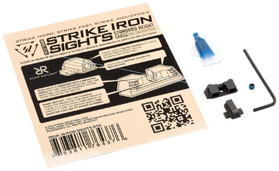 Picture of Strike Industries P320sightsstn Strike Iron Sights-Standard Height Black | Black Front Sight Black Rear Sight 