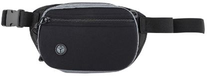 Picture of Galco Ftprgbc Fastrax Pac Waistpack Size Compact Black/Gray Neoprene Compatible W/Glock 32/Kahr Cw Belt Up To 50" Wide Ambidextrous 