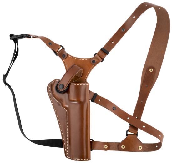 Picture of Galco Ga128 Great Alaskan Size Fits Chest Up To 54" Tan Leather Shoulder/Torso Strap Fits Ruger Gp100 Fits S&W L Frame Right Hand 