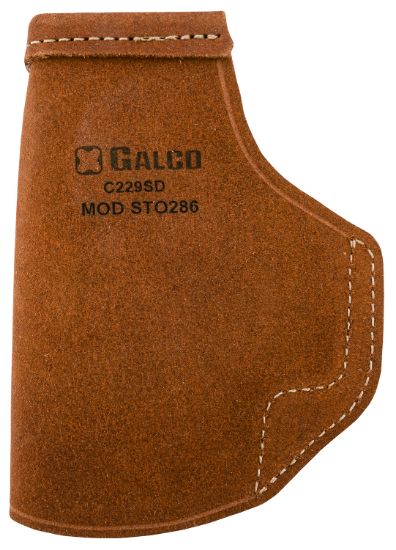 Picture of Galco Sto286 Stow-N-Go Iwb Natural Leather Belt Clip Fits Glock 26 Gen3-5/27 Gen3-5/33 Right Hand 