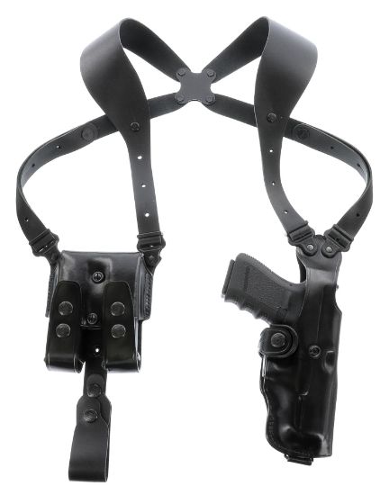 Picture of Galco Vhs4212b Vhs 4.0 Shoulder System Size Fits Chest Up To 56" Black Leather Harness Fits 1911 Fits 5" Barrel Ambidextrous 