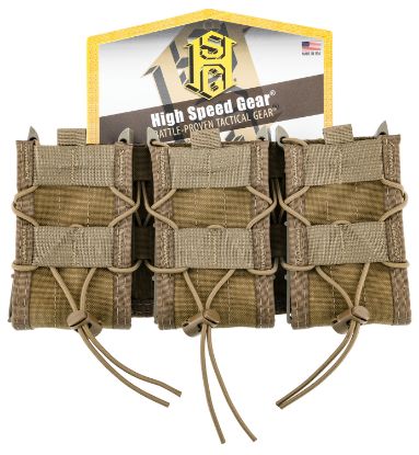 Picture of High Speed Gear 45Ta00cb Taco Shingle Mag Pouch Triple Coyote Brown Nylon Molle Compatible W/ Rifle 