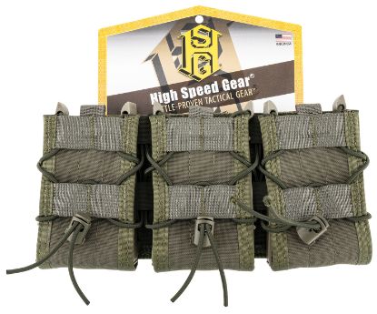 Picture of High Speed Gear 45Ta00od Taco Shingle Mag Pouch Triple Od Green Nylon Molle Compatible W/ Rifle 