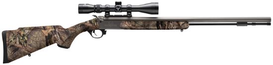 Picture of Traditions Cr5841104416 Nitrofire W/Scope 50 Cal 209 Primer 26" Gray Cerakote Fluted & Tapered Barrel, Drilled & Tapped Receiver, Mossy Oak Break-Up Country Fixed Synthetic Stock, 3-9X40mm Duplex 