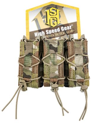 Picture of High Speed Gear 11Pt03mc Taco Mag Pouch Triple Multicam Nylon Molle Compatible W/ Pistol 