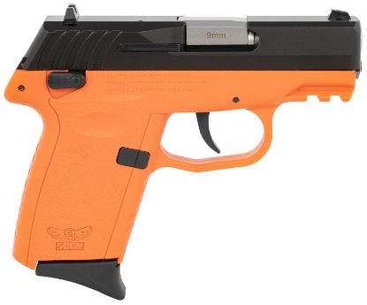 Picture of Sccy Industries Cpx1cborg3 Cpx-1 Gen3 9Mm Luger 10+1 3.10" Orange Polymer W/Picatinny Rail Serrated Black Nitride Ss Slide Orange Polymer Grip 