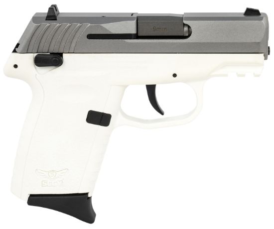 Picture of Sccy Industries Cpx1ttwtg3 Cpx-1 Gen3 9Mm Luger 10+1 3.10" White Polymer W/Picatinny Rail Serrated Ss Slide White Polymer Grip 