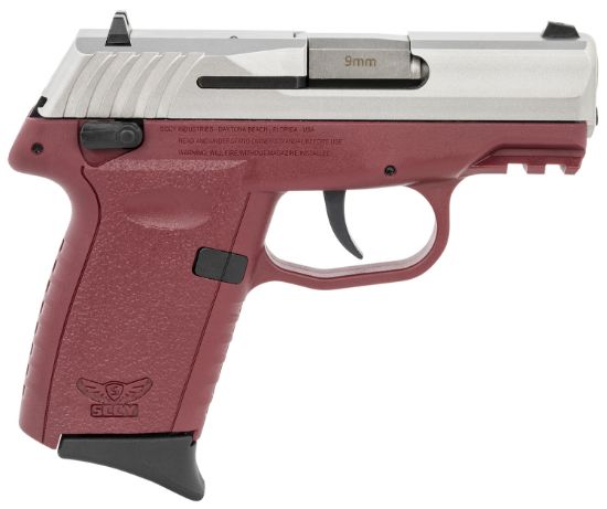 Picture of Sccy Industries Cpx1ttcrg3 Cpx-1 Gen3 9Mm Luger 10+1 3.10" Crimson Red Polymer W/Picatinny Rail Serrated Ss Slide Crimson Red Polymer Grip 