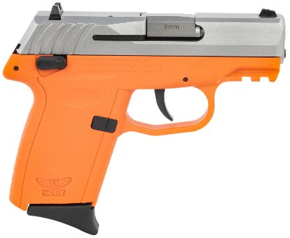 Picture of Sccy Industries Cpx1ttorg3 Cpx-1 Gen3 9Mm Luger 10+1 3.10" Orange Polymer W/Picatinny Rail Serrated Ss Slide Orange Polymer Grip 