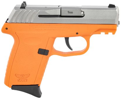 Picture of Sccy Industries Cpx-2Ttorg3 Cpx-2 Gen3 9Mm Luger Caliber With 3.10" Barrel, 10+1 Capacity, Orange Finish Picatinny Rail Frame, Serrated Stainless Steel Slide, Polymer Grip & No Manual Thumb Safety 