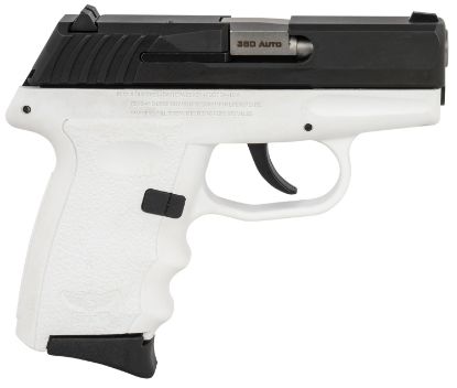 Picture of Sccy Industries Cpx-3Cbwt Cpx-3 380 Acp 10+1 3.10" White Polymer Serrated Black Nitride Ss Slide Finger Grooved White Polymer Grip 