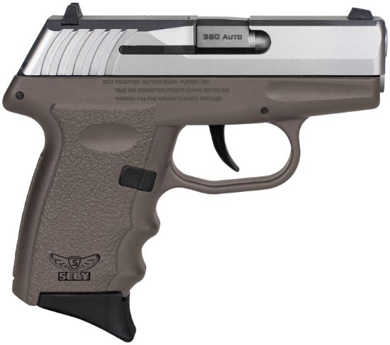 Picture of Sccy Industries Cpx-3Ttde Cpx-3 Sub-Compact Frame 380 Acp 10+1, 3.10" Stainless Quadlock Barrel, Serrated Stainless Steel Slide, Flat Dark Earth Polymer Frame W/Finger Grooves, No Safety, Right Hand 