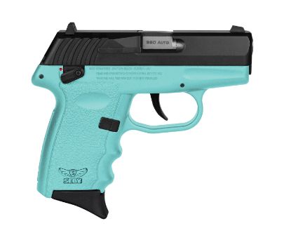 Picture of Sccy Industries Cpx-4Cbsb Cpx-4 380 Acp 10+1 2.96" Sccy Blue Polymer Serrated Black Nitride Ss Slide Finger Grooved Sccy Blue Polymer Grip 