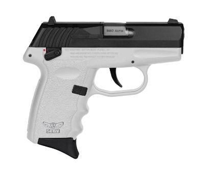 Picture of Sccy Industries Cpx-4Cbwt Cpx-4 380 Acp 10+1 2.96" White Polymer Serrated Black Nitride Ss Slide Finger Grooved White Polymer Grip 