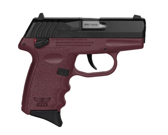 Picture of Sccy Industries Cpx-4Cbcr Cpx-4 380 Acp 10+1 2.96" Crimson Red Polymer Serrated Black Nitride Ss Slide Finger Grooved Crimson Red Polymer Grip 