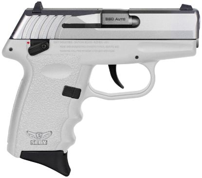 Picture of Sccy Industries Cpx-4Ttwt Cpx-4 380 Acp 10+1 2.96" White Polymer Serrated Ss Slide Finger Grooved White Polymer Grip 