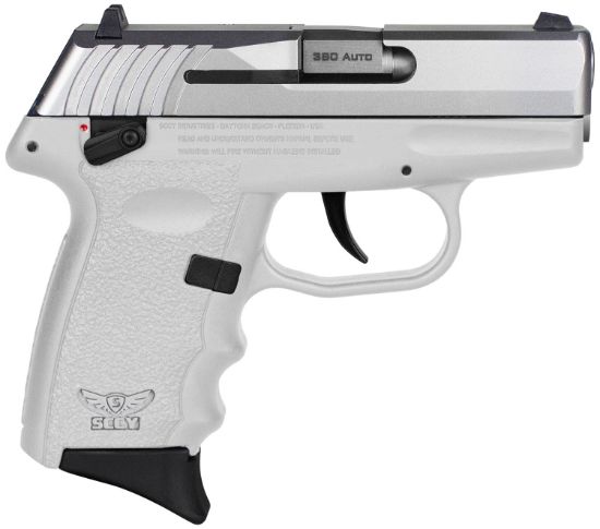 Picture of Sccy Industries Cpx-4Ttwt Cpx-4 380 Acp 10+1 2.96" White Polymer Serrated Ss Slide Finger Grooved White Polymer Grip 