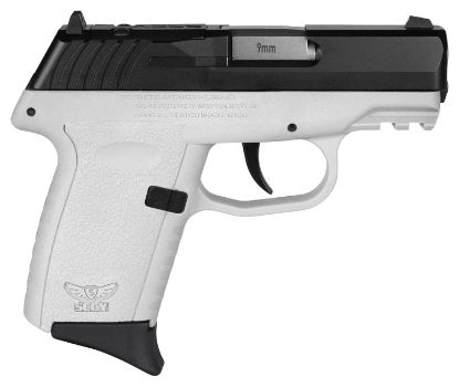 Picture of Sccy Industries Cpx2cbwtrdrg3 Cpx-2 Gen3 Rd 9Mm Luger 10+1 3.10" White Polymer W/Picatinny Rail Serrated Black Nitride Ss Slide White Polymer Grip 