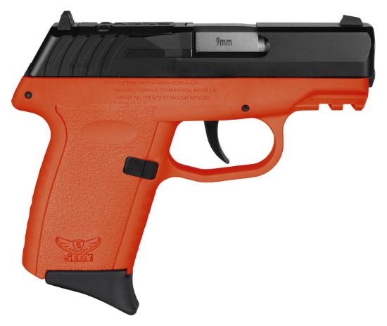 Picture of Sccy Industries Cpx2cborrdrg3 Cpx-2 Gen3 Rd 9Mm Luger 10+1 3.10" Orange Polymer W/Picatinny Rail Serrated Black Nitride Stainless Steel Slide Orange Polymer Grip 