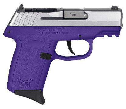 Picture of Sccy Industries Cpx2ttpurdrg3 Cpx-2 Gen3 Rd 9Mm Luger 10+1 3.10" Purple Polymer W/Picatinny Rail Serrated Stainless Steel Slide Purple Polymer Grip 