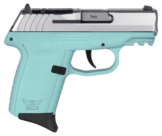 Picture of Sccy Industries Cpx2ttsbrdrg3 Cpx-2 Gen3 Rd 9Mm Luger 10+1 3.10" Sccy Blue Polymer W/Picatinny Rail Serrated Stainless Steel Slide Sccy Blue Polymer Grip 