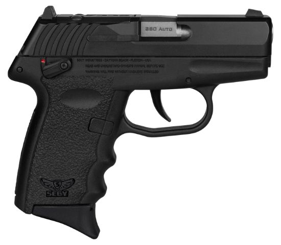 Picture of Sccy Industries Cpx4cbbkrdrg3 Cpx-4 Rd 380 Acp 10+1 2.96" Black Polymer/Serrated Black Nitride Stainless Steel Slide/Finger Grooved Black Polymer Grip 