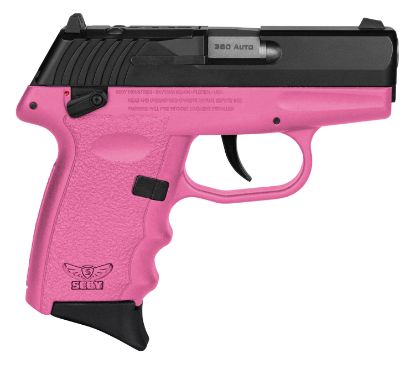 Picture of Sccy Industries Cpx4cbpkrdrg3 Cpx-4 Rd 380 Acp 10+1 2.96" Pink Polymer/Serrated Black Nitride Stainless Steel Slide/Finger Grooved Pink Polymer Grip 