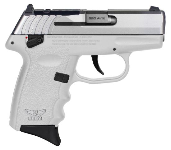 Picture of Sccy Industries Cpx4ttwtrdrg3 Cpx-4 Rd 380 Acp 10+1 2.96" White Polymer/Serrated Stainless Steel Slide/Finger Grooved White Polymer Grip 