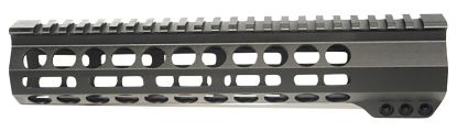 Picture of Bowden Tactical J23010 Foundation Handguard 10" M-Lok Made Of Black Anodized Aluminum Includes Barrel Nut For Ar-Platform 