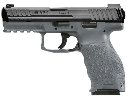 Picture of Hk 81000230 Vp9 9Mm Luger 4.09" 17+1 (3) Gray Finish Frame With Black Steel Slide, Interchangeable Backstrap Grip & Night Sights 