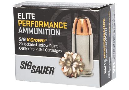 Picture of Sig Sauer E10mm20020 Elite Performance 10Mm Auto 200 Gr V Crown Jacketed Hollow Point 20 Per Box/ 10 Case 