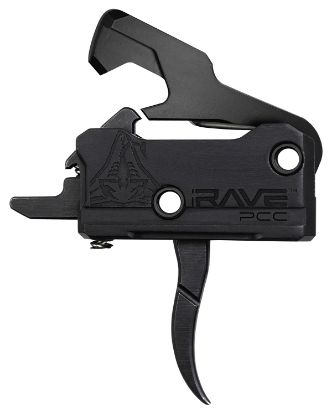 Picture of Rise Armament T017pccblk Rave Pistol Caliber Carbine Single-Stage Curved Trigger With 3.50 Lbs Draw Weight & Black Nitride Finish For Ar-Platform 