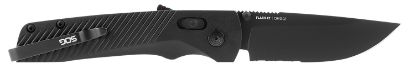 Picture of S.O.G Sog11180241 Flash At 3.45" Folding Part Serrated Black Tini Cryo D2 Steel Blade/Blackout Grn Handle Includes Pocket Clip 